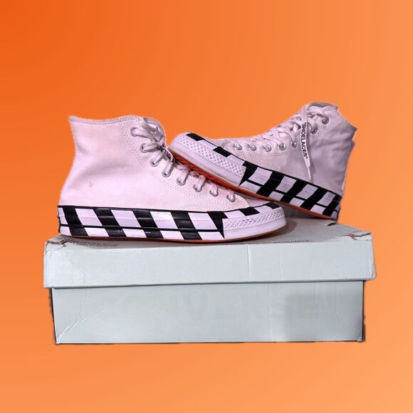 Size 8 - Off-White Converse Chuck Taylor All-Star '70 Hi White Black Orange 2018 - Picture 1 of 9